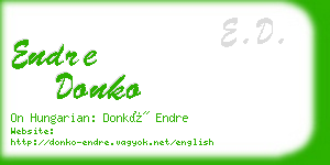 endre donko business card